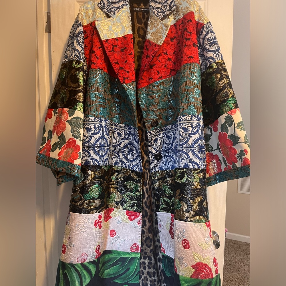 Dolce & Gabbana Patchwork Coat NWTs